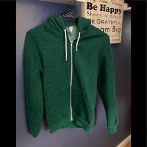 American Apparel Green Salt & Pepper  hoodie XS
